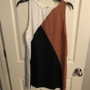 Short, color-block dress